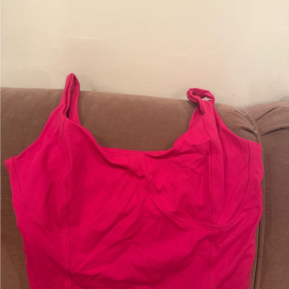 Abercrombie Pink Corset Bodysuit Soft AF Collection size large - Picture 3 of 4
